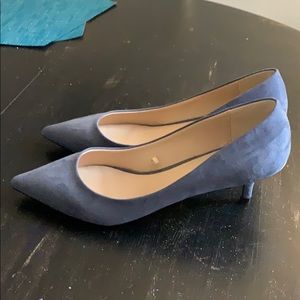 Zara blue suede heels
